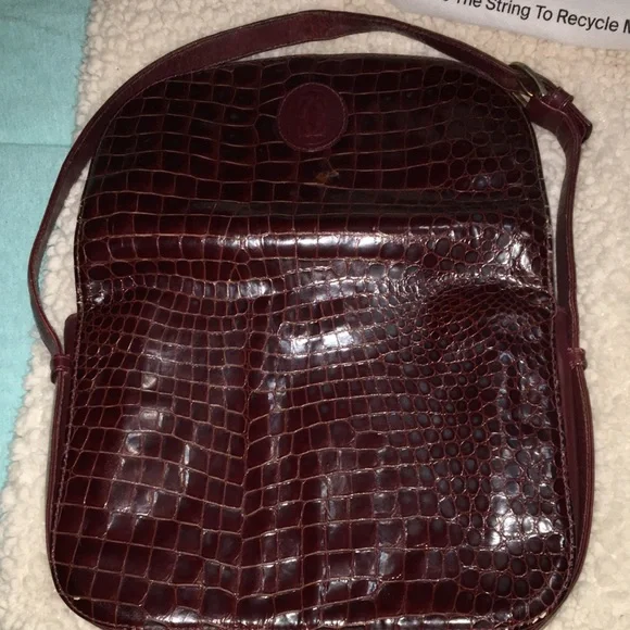 Cartier alligator bag, Bordeaux - Picture 2 of 11